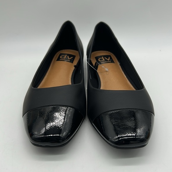DV by Dolce Vita Malanie Black Vegan Leather Cap-Toe Flats Women’s Size 7.5 NWT - Picture 5 of 10